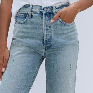 Everlane 90's Bleach-Stained High Waisted Jeans